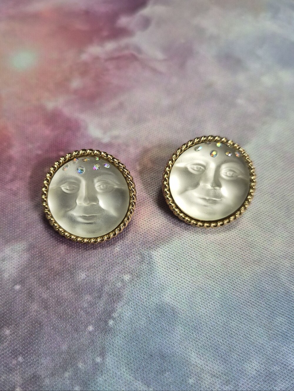 Kirks Folly Moon Face Earrings